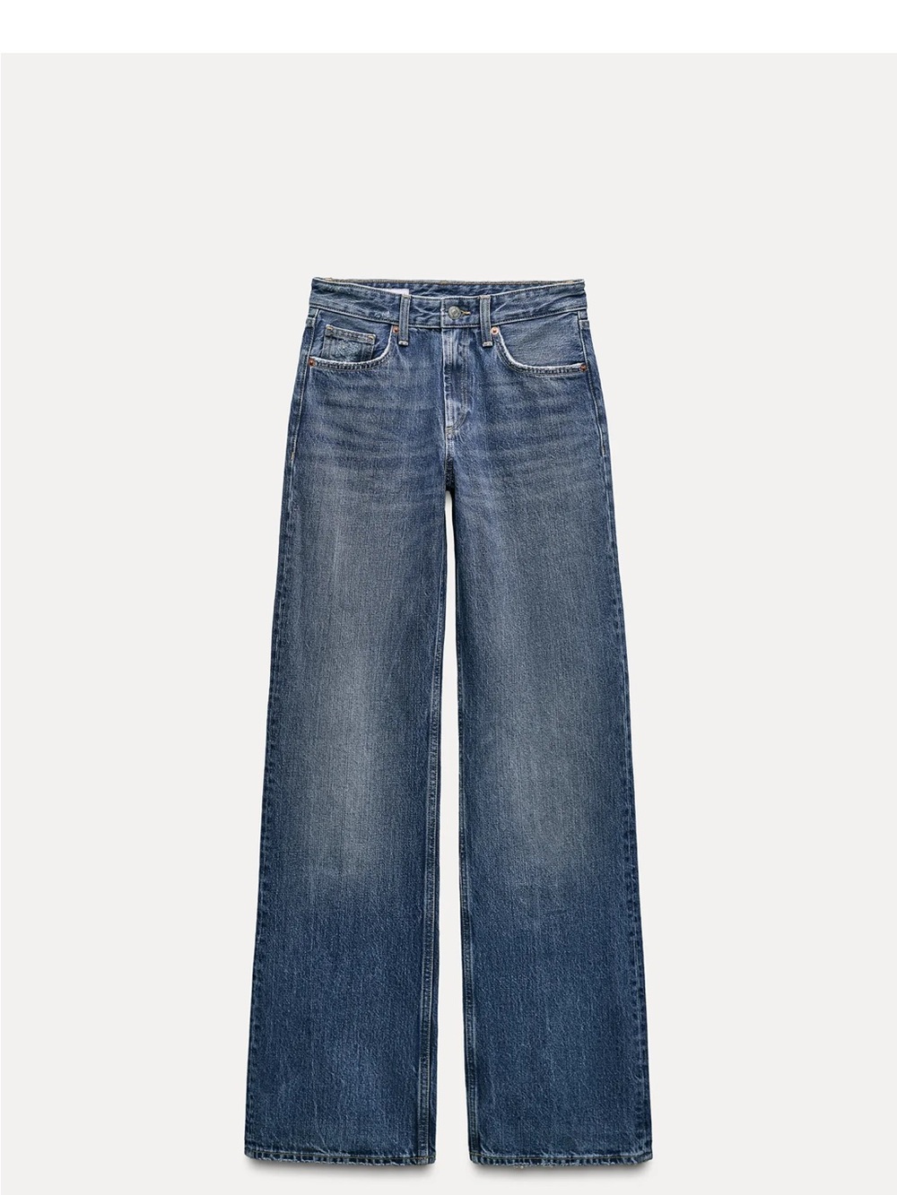Zara TRF MID-RISE WIDE LEG JEANS